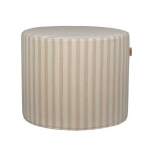 Beige puf med striber, dansk produeret